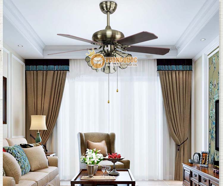 Quạt trần đèn chùm cao cấp yb210-2